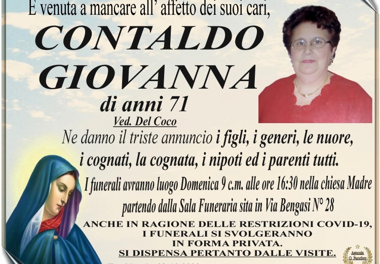 Contaldo Giovanna annuncio