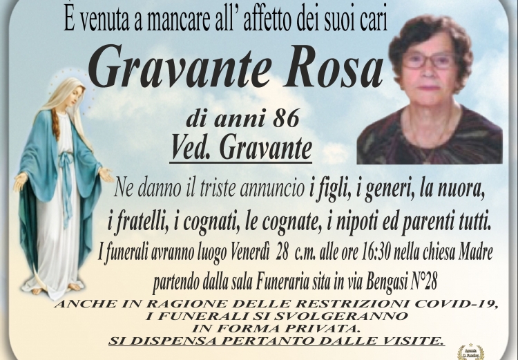 ANNUNCIO GRAVANTE ROSA