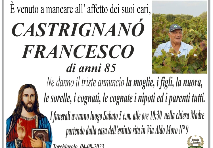 Annuncio Castrinanò Francesco