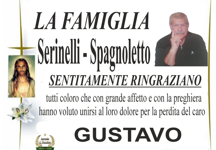 ringraziamento Spagnoletto Gustavo