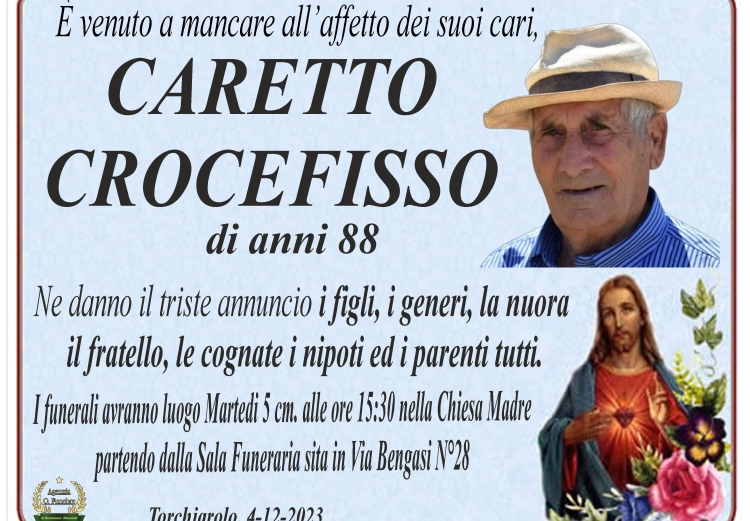 ANNUNCIO CROCEFISSO CARETTO