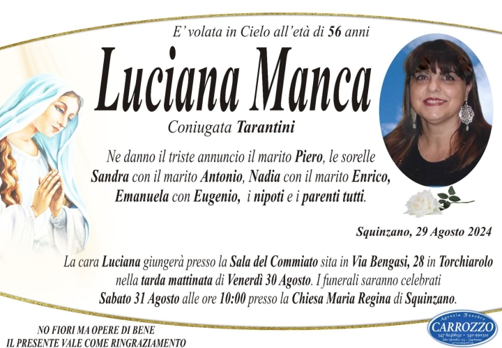 Annuncio luciana manca